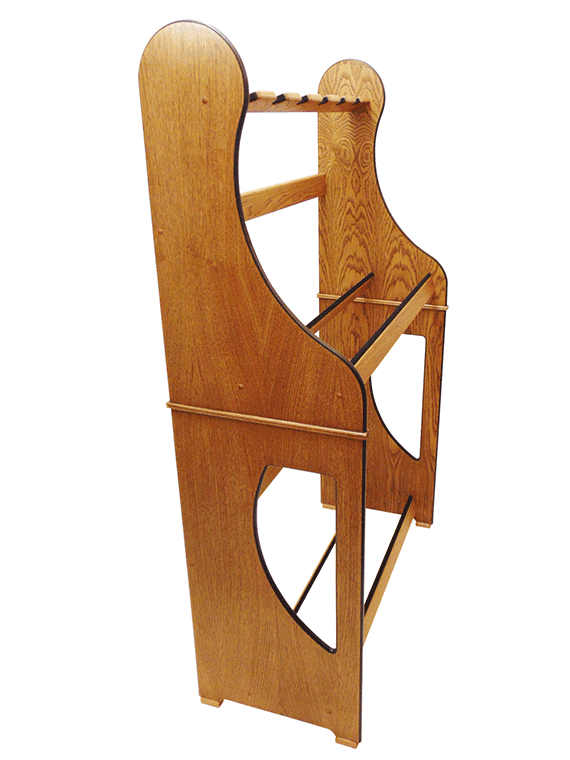 Handmade Multiple Guitar Stand in Real Oak Wood. View our range of classic style stands at www.stand-made.co.uk